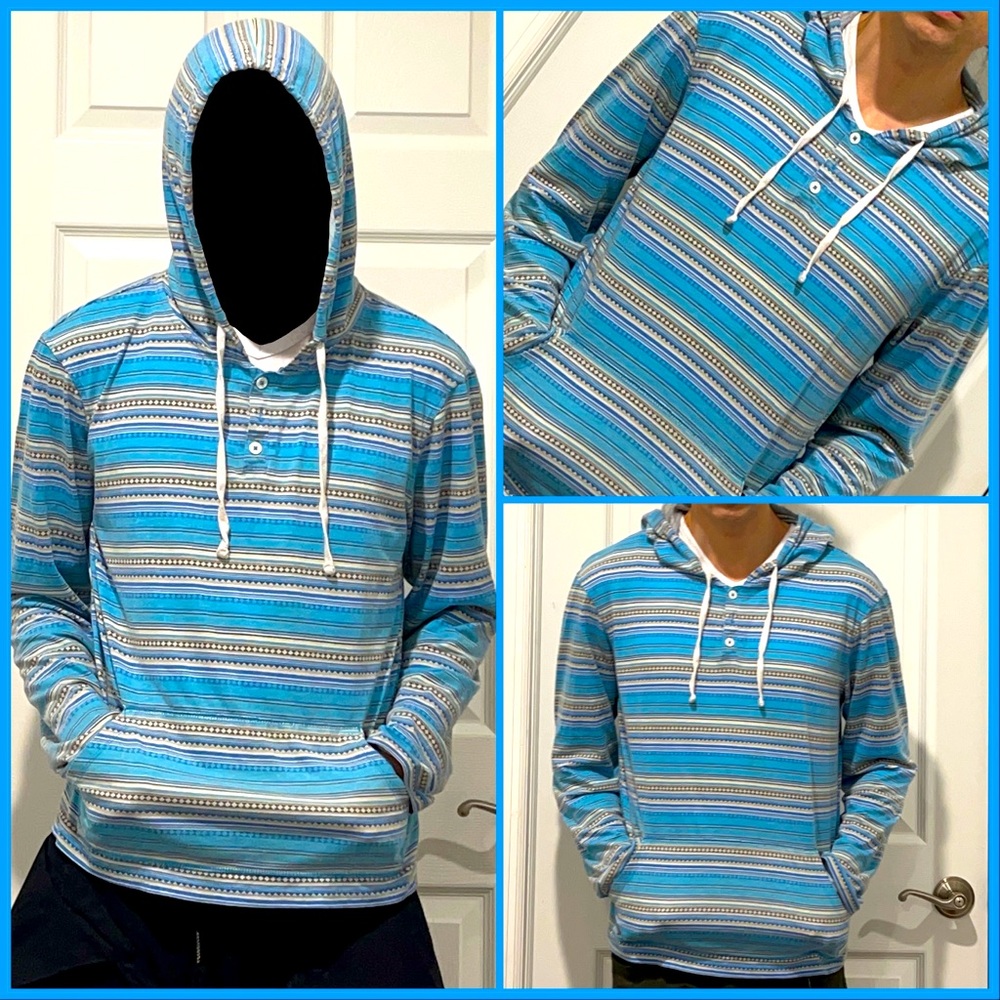 Mens pullover beach hoodie size large